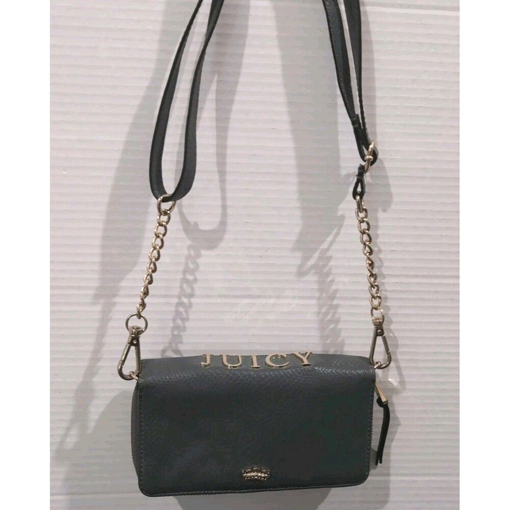JUICY COUTURE CROSSBODY/PURSE/WALLET REMOVABLE STRAP GRAY